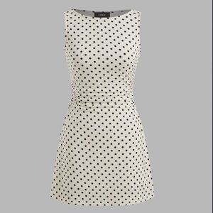 Cider Black and White Polka Dot Mini Dress